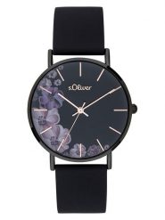 S.Oliver Zegarek kwarcowy w kolorze czarnym rozmiar: onesize. Czarne, analogowe zegarki damskie S.Oliver, metalowe. Za 121.99 zł.