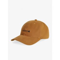 Czapka z daszkiem damska Carhartt Canvas Embroidered Graphic Cap. Brązowe czapki z daszkiem damskie Carhartt, bez wzorów. Za 83.99 zł.