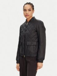 Geox Kurtka bomber Amabel W5520F T3132 F9000 Czarny Regular Fit. Czarne kurtki damskie Geox, bez wzorów, z syntetyku, bez kaptura. Za 439.99 zł.
