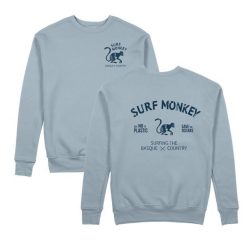 Bluza Save the Ocean – okrągły dekolt / dla dorosłych (aqua). Niebieskie bluzy damskie SURF MONKEY, l, bez wzorów, z bawełny, bez kaptura. Za 309.95 zł.