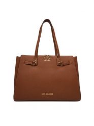 LOVE MOSCHINO Torebka JC4124PP1OLM0200 Brązowy. Brązowe shopper bag Love Moschino, bez wzorów, ze skóry, bez dodatków. Za 1,099.00 zł.