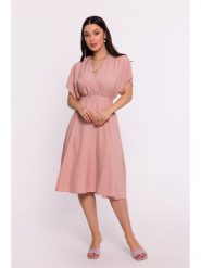 Be Wear Sukienka w kolorze jasnoróżowym rozmiar: L. Różowe sukienki damskie Be Wear, bez wzorów, bez ramiączek. Za 158.84 zł.
