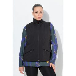 Damskie Pikowana kamizelka funkcyjna wodoodporna odblaski stójka. Czarne kamizelki damskie Ulla Popken, plus size, bez wzorów, z materiału, bez kaptura. Za 349.99 zł.