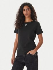 HUGO T-Shirt Deloris 50512002 Czarny Regular Fit. Czarne t-shirty damskie Hugo, m, bez wzorów, z bawełny, bez kołnierzyka. Za 229.99 zł.