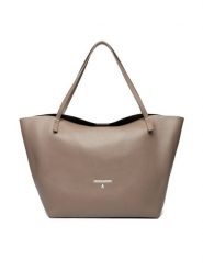Patrizia Pepe Torebka Borsa 2B0130/L148 Brązowy. Brązowe shopper bag Patrizia Pepe, bez wzorów, ze skóry, bez dodatków. Za 1,299.00 zł.