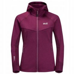 Damska Bluza Polarowa Hydro Grid. Fioletowe bluzy damskie Jack Wolfskin, bez wzorów, z polaru, bez kaptura. Za 537.99 zł.