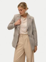 Vero Moda Marynarka Kawi 10319661 Beżowy Regular Fit. Brązowe marynarki i żakiety damskie Vero Moda, bez wzorów, z syntetyku. Za 119.99 zł.