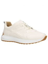 Wojas Skórzane sneakersy w kolorze kremowym rozmiar: 37. Brązowe obuwie sportowe damskie Wojas, ze skóry, bez zapięcia. Za 276.71 zł.