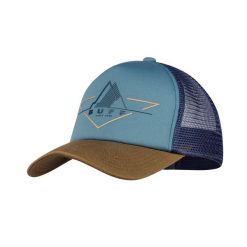 Czapka z daszkiem BUFF® TRUCKER CAP BRAK STONE BLUE. Niebieskie czapki z daszkiem damskie Buff, bez wzorów, z materiału. W wyprzedaży za 99.99 zł.