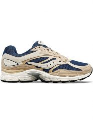 Saucony Skórzane sneakersy w kolorze beżowo-granatowym rozmiar: 43. Brązowe obuwie sportowe damskie Saucony, z materiału, bez zapięcia. Za 440.28 zł.