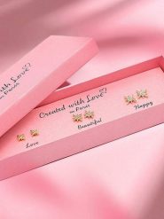 Created with Love 3-częściowy zestaw kolczyków-wkrętek "Eternity" z cyrkoniami rozmiar: onesize. Żółte kolczyki damskie Created with Love, z cyrkonią, z mosiądzu. Za 56.99 zł.