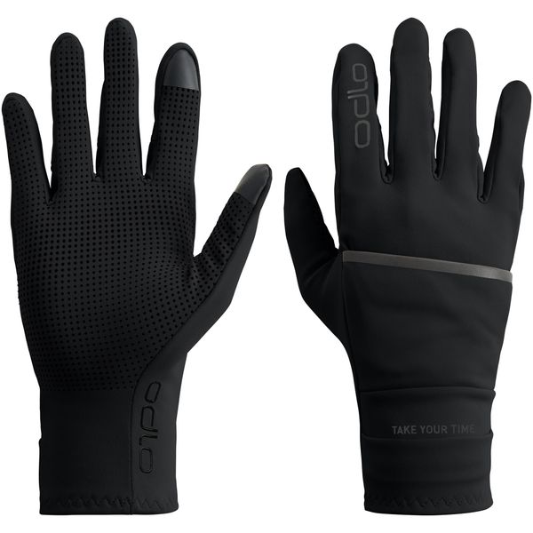 Rękawice Odlo Gloves full finger MULTISPORT WINDPROOF LIGHT. Czarne rękawiczki damskie ODLO, bez wzorów. Za 229.99 zł.