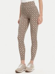 Guess Legginsy V5YB18 MC03W Brązowy Slim Fit. Brązowe legginsy damskie Guess, xl, z aplikacjami, z syntetyku. Za 199.99 zł.