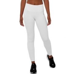 Legginsy sportowe ze średnim stanem Fitness Siroko Run. Białe legginsy damskie SIROKO, z nylonu, na fitness i siłownię. W wyprzedaży za 90.95 zł.