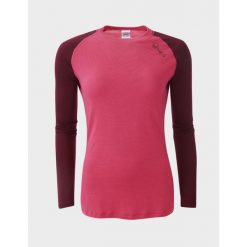 Koszulka termoaktywna damska Halti Pihka Merino. Fioletowe koszulki damskie Halti, bez wzorów, bez kołnierzyka, bez ramiączek. Za 499.99 zł.
