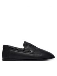 Calvin Klein Półbuty Ess Boatshoe Lth HW0HW03116 Czarny. Czarne półbuty damskie Calvin Klein, bez wzorów, ze skóry, bez obcasa, na płaskiej podeszwie, bez zapięcia. Za 569.99 zł.