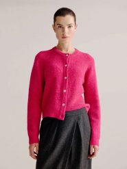 Josephine & Co Kardigan "Laurine" w kolorze różowym rozmiar: XL. Różowe kardigany damskie Josephine & Co, xl, bez wzorów, prążkowane. Za 195.99 zł.