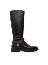 MICHAEL Michael Kors Kozaki Abigail Leather Riding Boot 40F4ABMB7L Czarny. Czarne kozaki damskie MICHAEL Michael Kors, ze skóry, bez obcasa, na płaskiej podeszwie, bez zapięcia. Za 1,419.00 zł.