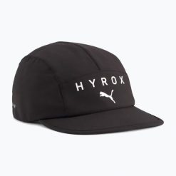 Czapka z daszkiem PUMA Hyrox Running 5 Panel. Czarne czapki z daszkiem damskie Puma, bez wzorów. Za 99.99 zł.