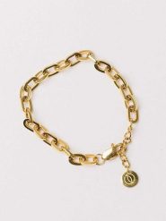 Les Lunes Bransoletka "Aura" w kolorze złotym rozmiar: onesize. Żółte bransoletki damskie Les Lunes, ze stali. Za 56.99 zł.