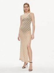 Liu Jo Sukienka letnia VA4002 J4666 Złoty Slim Fit. Żółte sukienki damskie Liu Jo, bez wzorów, z wiskozy, bez ramiączek. Za 349.99 zł.