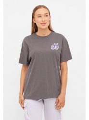 Bench Koszulka "Gauff" w kolorze antracytowym rozmiar: 40. Czarne bluzki damskie Bench, bez wzorów, z bawełny, bez kołnierzyka, bez ramiączek. Za 73.99 zł.