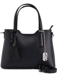 Anna Morellini Skórzana torebka "Corinna" w kolorze czarnym - 28 x 22 x 8 cm rozmiar: onesize. Czarne torebki klasyczne damskie Anna Morellini, z materiału, przez ramię, bez dodatków. Za 304.99 zł.