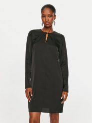 Calvin Klein Sukienka codzienna Lw Shiny K20K207995 Czarny Regular Fit. Czarne sukienki damskie Calvin Klein, bez wzorów, z syntetyku, bez ramiączek. Za 429.99 zł.