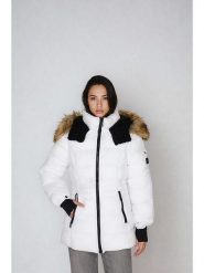 Steve Madden Kurtka zimowa w kolorze białym rozmiar: XXL. Białe kurtki damskie Steve Madden, na zimę, xxl, bez wzorów, z puchu, bez kaptura. Za 274.10 zł.