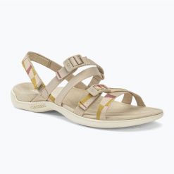 Sandały trekkingowe damskie Merrell District 3 Backstrap Web. Brązowe sandały damskie Merrell, bez wzorów, bez obcasa, bez zapięcia. Za 209.99 zł.