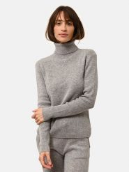 Just Cashmere Kaszmirowy sweter "Lanais" w kolorze szarym rozmiar: S. Szare golfy damskie Just Cashmere, s, z kaszmiru, bez kołnierzyka. Za 368.09 zł.