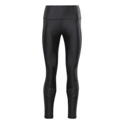 Damskie legginsy z wysokim stanem Reebok Shiny Yoga. Czarne legginsy damskie Reebok, s, z aplikacjami, z podwyższonym stanem, na fitness i siłownię. Za 159.99 zł.