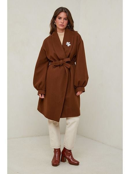 L'armoire de Suzette Płaszcz przejściowy w kolorze jasnobrązowym rozmiar: 36. Brązowe płaszcze damskie L'armoire de Suzette, l, z aplikacjami, z tkaniny, bez kaptura. Za 243.45 zł.