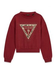 Guess Bluza J6BQ07 K6093 Bordowy Regular Fit. Czerwone bluzy dziewczęce Guess, z aplikacjami, z bawełny, bez ramiączek, bez kaptura. Za 214.99 zł.