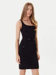 Marciano Guess Sukienka koktajlowa 5YGK13 7160A Czarny Regular Fit. Czarne sukienki damskie Marciano Guess, z aplikacjami, z wiskozy, wizytowe, bez ramiączek. Za 689.99 zł.