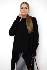 Bluza rozkloszowana u dołu czarna. Czarne bluzy damskie KESI, l, bez wzorów, z bawełny, z kapturem. Za 238.37 zł.