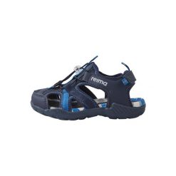 Sandały Reima Hiekalla. Niebieskie sandały damskie Reima, bez wzorów, bez obcasa, bez zapięcia. Za 199.99 zł.