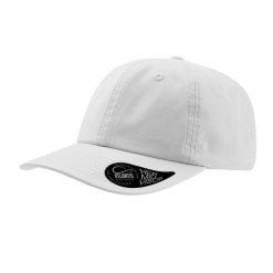 6panelowa Czapka Dad Hat Unstructured. Białe czapki z daszkiem damskie ATLANTIS, bez wzorów, z bawełny. Za 62.99 zł.