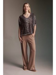 Cotton Candy Koszulka w kolorze jasnobrązowo-czarnym rozmiar: XL. Brązowe koszulki damskie Cotton Candy, xl, bez wzorów, bez kołnierzyka, bez ramiączek. Za 104.89 zł.