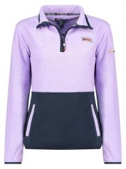 Geographical Norway Bluza polarowa "Touki" w kolorze lawendowo-granatowym rozmiar: XXL. Różowe bluzy damskie Geographical Norway, xxl, bez wzorów, z polaru, bez kaptura. Za 83.81 zł.
