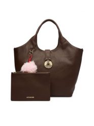 LOVE MOSCHINO Torebka JC4238PP0PKI0313 Brązowy ciemny. Brązowe shopper bag Love Moschino, bez wzorów, ze skóry, bez dodatków. Za 1,119.00 zł.