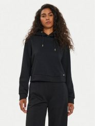 Guess Bluza V4BQ02 KCHR2 Czarny Regular Fit. Czarne bluzy damskie Guess, m, z aplikacjami, z syntetyku, bez kaptura. Za 249.99 zł.