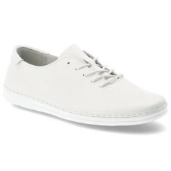 Półbuty damskie S.Barski, ze skóry naturalnej licowej minimalistyczny design sznurowanie lekka podeszwa casual, białe, LR61-645. Białe półbuty damskie S.BARSKI, bez wzorów, ze skóry, casualowe, bez ramiączek. Za 179.00 zł.