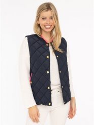 Zwillingsherz Kamizelka pikowana "Classic Diamond" w kolorze granatowym rozmiar: XL. Niebieskie kamizelki damskie Zwillingsherz, xl, bez wzorów, bez kaptura. Za 166.10 zł.