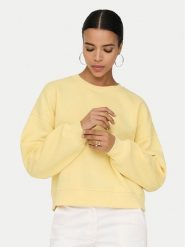 ONLY Bluza Best 15338727 Żółty Regular Fit. Żółte bluzy damskie Only, m, bez wzorów, z syntetyku, bez kaptura. Za 79.99 zł.