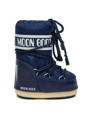 Moon Boot Śniegowce 80D1400440 S Niebieski. Niebieskie kozaki dziewczęce Moon Boot, bez wzorów, ze skóry, bez obcasa, bez zapięcia. Za 629.99 zł.