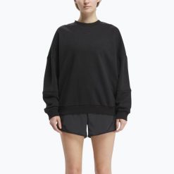 Bluza damska Reebok Lux Oversized. Czarne bluzy damskie Reebok, xl, bez wzorów, z bawełny, bez kaptura. Za 179.99 zł.