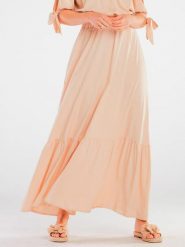 Awama Spódnica w kolorze beżowym rozmiar: S/M. Brązowe spódnice damskie Awama, m, bez wzorów, maxi. Za 127.99 zł.