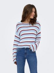 ONLY Sweter w kolorze błękitnym rozmiar: S. Niebieskie swetry klasyczne damskie Only, s, bez kołnierzyka. Za 75.34 zł.