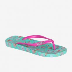 Damskie klapki Coqui. Czerwone klapki damskie Coqui, bez wzorów, z materiału, bez obcasa, bez zapięcia. Za 126.99 zł.